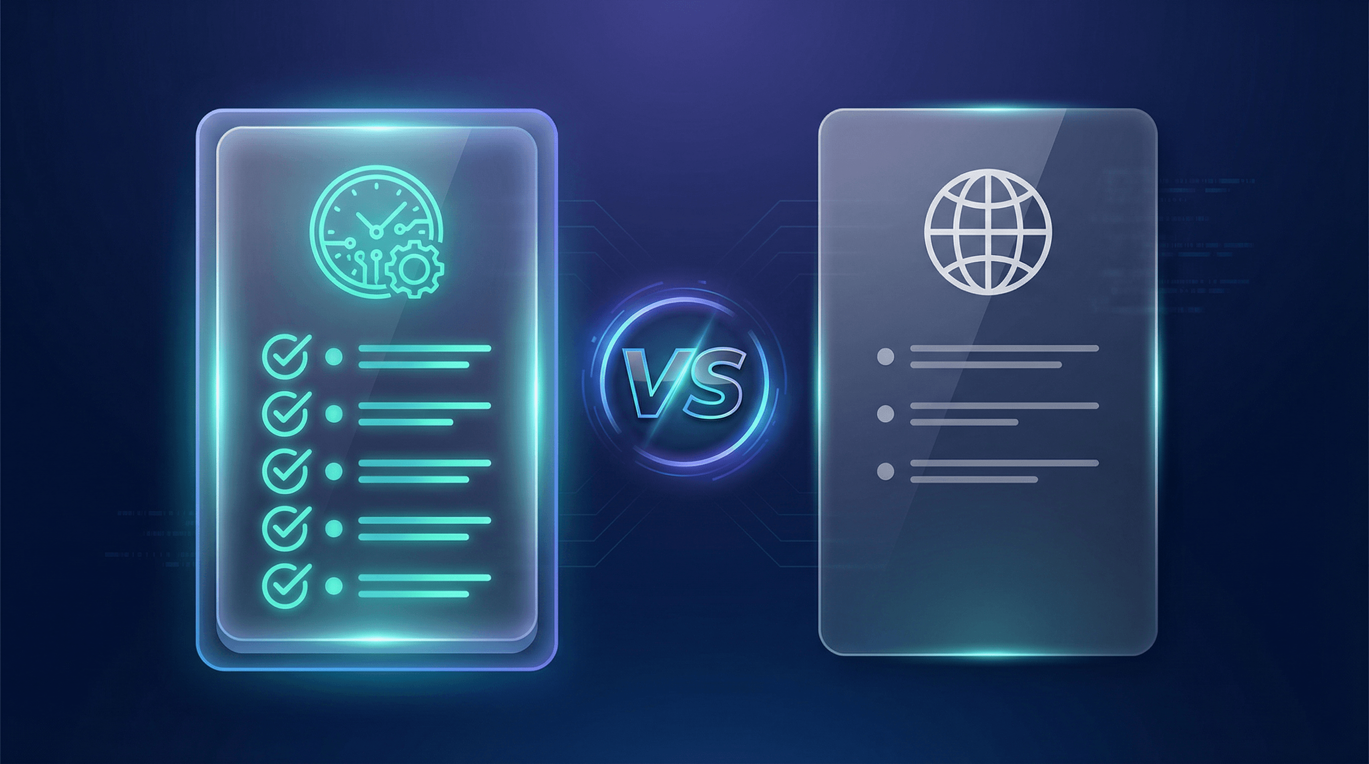 Side-by-side comparison of ClockAlign and World Time Buddy feature cards